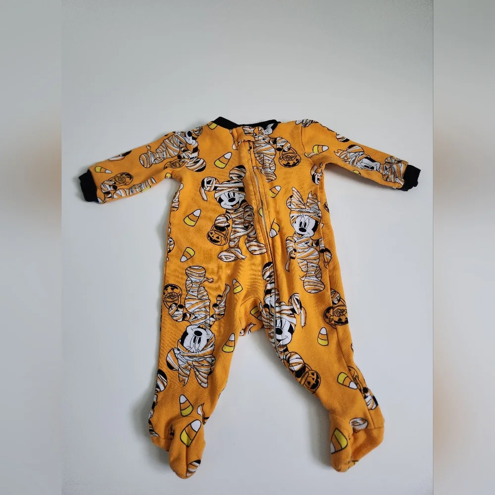 Disney Mickey/Minnie Mouse Halloween Baby Sleeper 100% Cotton Size 0-3 Months